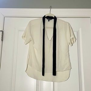 EXPRESS Short Sleeved, Pussy Bow Blouse